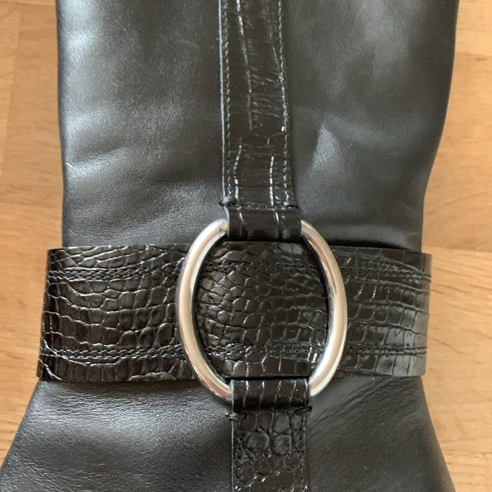 Corso Como Liesbeth Italian leather high shaft boots. Black - Picture 8 of 11